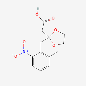 2-(2-(2-Methyl-6-nitrobenzyl)-1,3-dioxolan-2-yl)acetic acid