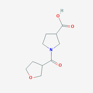 molecular formula C10H15NO4 B1489795 1-(Oxolane-3-carbonyl)pyrrolidine-3-carboxylic acid CAS No. 1339329-53-1