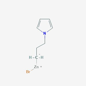 molecular formula C7H10BrNZn B14897952 (3-(1H-Pyrrol-1-yl)propyl)Zinc bromide 