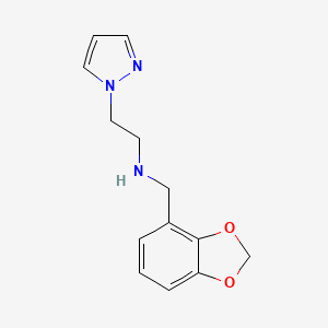 n-(Benzo[d][1,3]dioxol-4-ylmethyl)-2-(1h-pyrazol-1-yl)ethan-1-amine