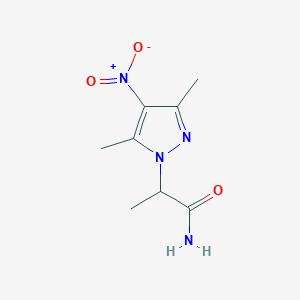 molecular formula C8H12N4O3 B14897990 2-(3,5-dimethyl-4-nitro-1H-pyrazol-1-yl)propanamide 