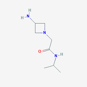 molecular formula C8H17N3O B1489801 2-(3-氨基氮杂环丁-1-基)-N-(丙-2-基)乙酰胺 CAS No. 1344371-44-3