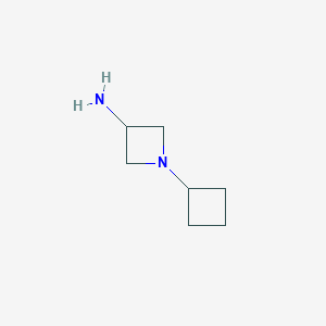 molecular formula C7H14N2 B1489803 1-Cyclobutylazetidin-3-amine CAS No. 1487581-57-6