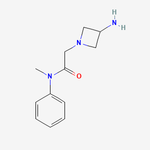 molecular formula C12H17N3O B1489805 2-(3-氨基氮杂环丁-1-基)-N-甲基-N-苯乙酰胺 CAS No. 1496302-29-4