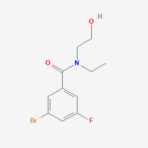 molecular formula C11H13BrFNO2 B14898070 3-bromo-N-ethyl-5-fluoro-N-(2-hydroxyethyl)benzamide 