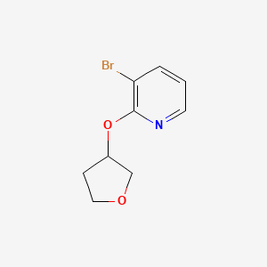 molecular formula C9H10BrNO2 B1489808 3-溴-2-((四氢呋喃-3-基)氧基)吡啶 CAS No. 1289111-03-0