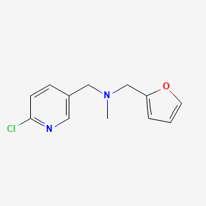 molecular formula C12H13ClN2O B14898080 1-(6-chloropyridin-3-yl)-N-(furan-2-ylmethyl)-N-methylmethanamine 