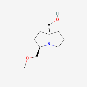 rel-((3R,7aR)-3-(methoxymethyl)hexahydro-1H-pyrrolizin-7a-yl)methanol