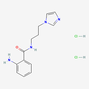 molecular formula C13H18Cl2N4O B14898132 N-(3-(1H-imidazol-1-yl)propyl)-2-aminobenzamide dihydrochloride 