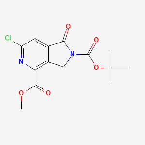 molecular formula C14H15ClN2O5 B14898143 2-tert-Butyl 4-methyl 6-chloro-1-oxo-1H-pyrrolo[3,4-c]pyridine-2,4(3H)-dicarboxylate 