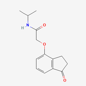 molecular formula C14H17NO3 B14898155 n-Isopropyl-2-((1-oxo-2,3-dihydro-1h-inden-4-yl)oxy)acetamide 