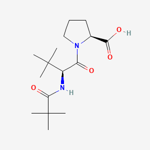 molecular formula C16H28N2O4 B14898167 ((S)-3,3-Dimethyl-2-pivalamidobutanoyl)-L-proline 