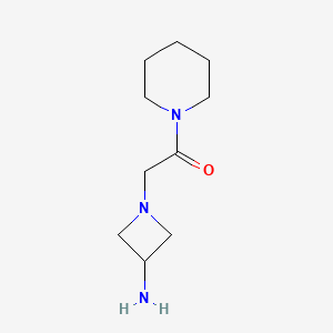 molecular formula C10H19N3O B1489819 2-(3-氨基氮杂环丁-1-基)-1-(哌啶-1-基)乙烷-1-酮 CAS No. 1339824-38-2