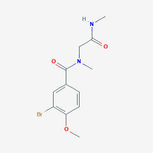 molecular formula C12H15BrN2O3 B14898191 3-Bromo-4-methoxy-N-methyl-N-(2-(methylamino)-2-oxoethyl)benzamide 