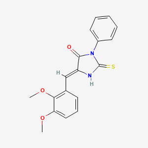 (5Z)-5-(2,3-dimethoxybenzylidene)-3-phenyl-2-thioxoimidazolidin-4-one