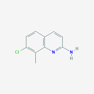 molecular formula C10H9ClN2 B1489821 7-氯-8-甲基喹啉-2-胺 CAS No. 1339747-91-9