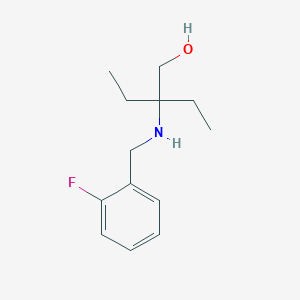 molecular formula C13H20FNO B14898216 2-Ethyl-2-((2-fluorobenzyl)amino)butan-1-ol 