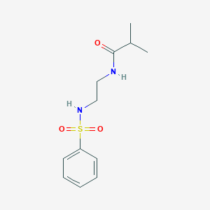 molecular formula C12H18N2O3S B14898236 n-(2-(Phenylsulfonamido)ethyl)isobutyramide 