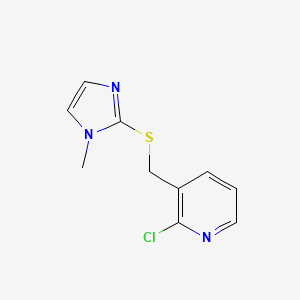 2-Chloro-3-(((1-methyl-1h-imidazol-2-yl)thio)methyl)pyridine