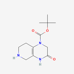 molecular formula C12H19N3O3 B14898242 tert-Butyl 3-oxo-3,4,5,6,7,8-hexahydropyrido[3,4-b]pyrazine-1(2H)-carboxylate 