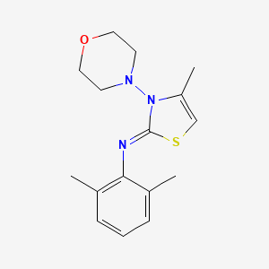 molecular formula C16H21N3OS B14898248 2,6-dimethyl-N-[(2Z)-4-methyl-3-(morpholin-4-yl)-1,3-thiazol-2(3H)-ylidene]aniline 