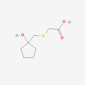 2-{[(1-Hydroxycyclopentyl)methyl]sulfanyl}acetic acid