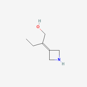 molecular formula C7H13NO B14898252 2-(Azetidin-3-ylidene)butan-1-ol 