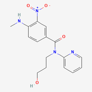 N-(3-Hydroxypropyl)-4-(methylamino)-3-nitro-N-(pyridin-2-yl)benzamide