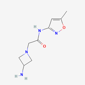 molecular formula C9H14N4O2 B1489826 2-(3-aminoazetidin-1-yl)-N-(5-methyl-1,2-oxazol-3-yl)acetamide CAS No. 1497861-39-8