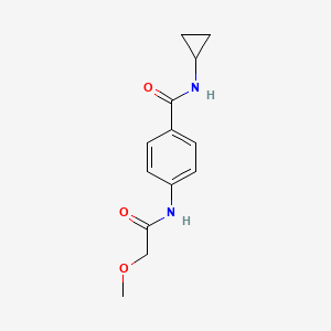 molecular formula C13H16N2O3 B14898262 N-cyclopropyl-4-(2-methoxyacetamido)benzamide 