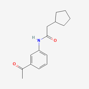 N-(3-acetylphenyl)-2-cyclopentylacetamide