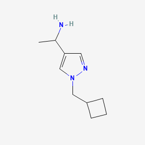 molecular formula C10H17N3 B1489829 1-[1-(cyclobutylmethyl)-1H-pyrazol-4-yl]ethan-1-amine CAS No. 1478053-80-3