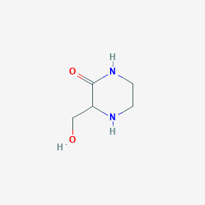 molecular formula C5H10N2O2 B14898293 3-(Hydroxymethyl)piperazin-2-one 