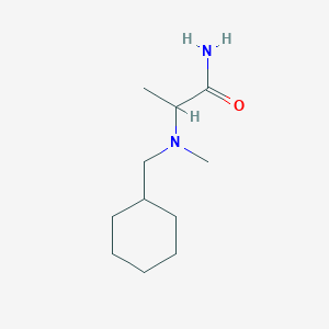 molecular formula C11H22N2O B14898296 2-((Cyclohexylmethyl)(methyl)amino)propanamide 