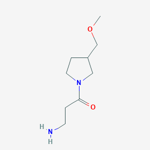 molecular formula C9H18N2O2 B1489832 3-Amino-1-[3-(methoxymethyl)pyrrolidin-1-yl]propan-1-one CAS No. 1340496-64-1