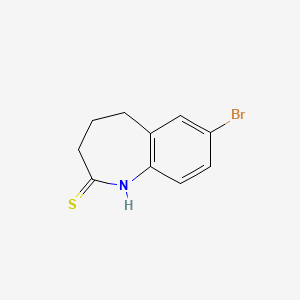 molecular formula C10H10BrNS B14898341 7-Bromo-1,3,4,5-tetrahydro-2H-benzo[b]azepine-2-thione 