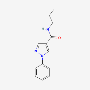 molecular formula C13H15N3O B14898349 1-phenyl-N-propyl-1H-pyrazole-4-carboxamide 