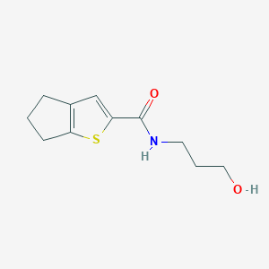 molecular formula C11H15NO2S B14898403 N-(3-hydroxypropyl)-5,6-dihydro-4H-cyclopenta[b]thiophene-2-carboxamide 