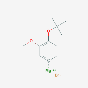 molecular formula C11H15BrMgO2 B14898414 (4-t-Butoxy-3-methoxyphenyl)magnesium bromide 