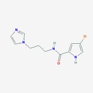 molecular formula C11H13BrN4O B14898420 n-(3-(1h-Imidazol-1-yl)propyl)-4-bromo-1h-pyrrole-2-carboxamide 