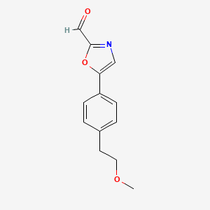 5-(4-(2-Methoxyethyl)phenyl)oxazole-2-carbaldehyde