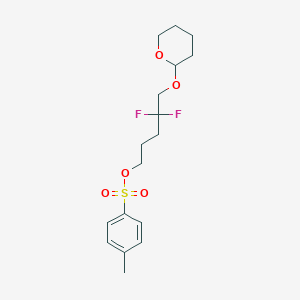 4,4-Difluoro-5-((tetrahydro-2H-pyran-2-yl)oxy)pentyl 4-methylbenzenesulfonate