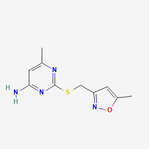 6-Methyl-2-(((5-methylisoxazol-3-yl)methyl)thio)pyrimidin-4-amine