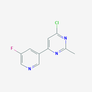 molecular formula C10H7ClFN3 B1489849 4-Chloro-6-(5-fluoropyridin-3-yl)-2-methylpyrimidine CAS No. 1493647-86-1