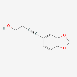 molecular formula C11H10O3 B14898495 4-(Benzo[d][1,3]dioxol-5-yl)but-3-yn-1-ol 