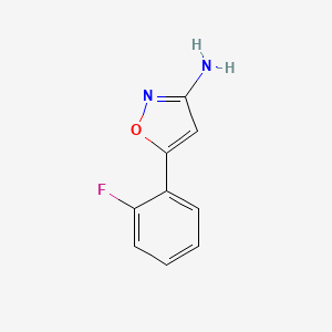 molecular formula C9H7FN2O B1489850 5-(2-Fluorophenyl)-1,2-oxazol-3-amine CAS No. 1509591-28-9