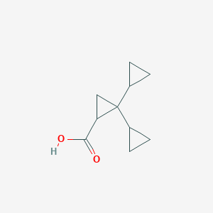 molecular formula C10H14O2 B14898503 2,2-dicyclopropylcyclopropane-1-carboxylic acid 