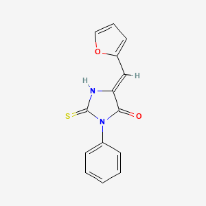 (5Z)-5-(furan-2-ylmethylidene)-3-phenyl-2-thioxoimidazolidin-4-one