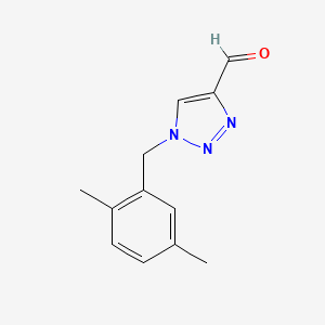 molecular formula C12H13N3O B1489851 1-[(2,5-二甲基苯基)甲基]-1H-1,2,3-三唑-4-甲醛 CAS No. 1494826-92-4