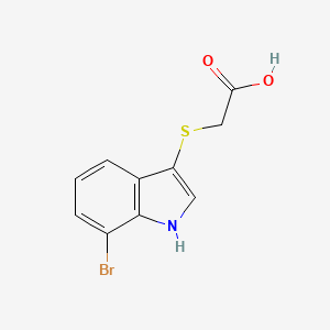 molecular formula C10H8BrNO2S B14898526 2-((7-Bromo-1H-indol-3-yl)thio)acetic acid 